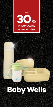 Baby Wells com destaque promocional de até 30% direto - de 4 novembro a 1 dezembro